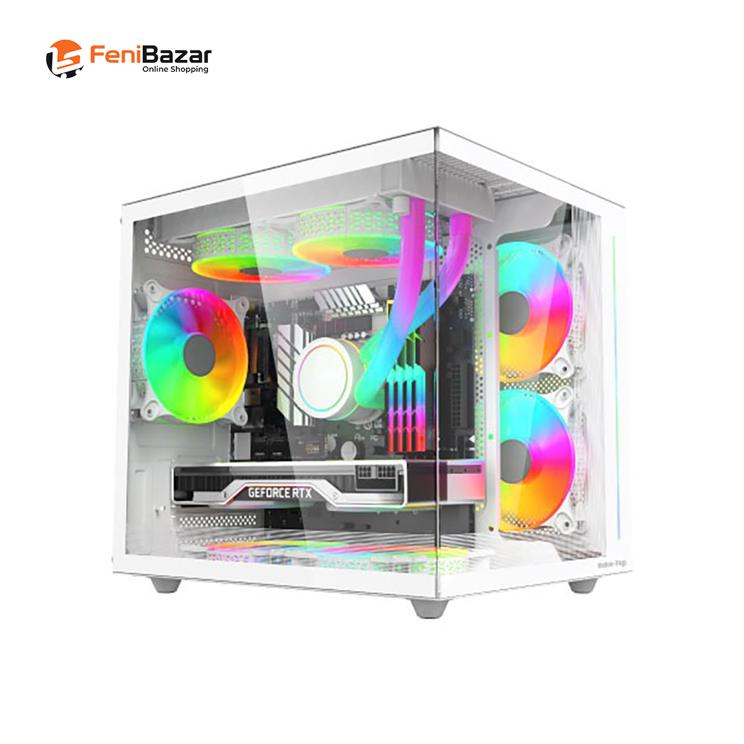 VALUE-TOP V900W DUAL-CHAMBER FULL WHITE MICRO ATX FRAMELESS GAMING CASING