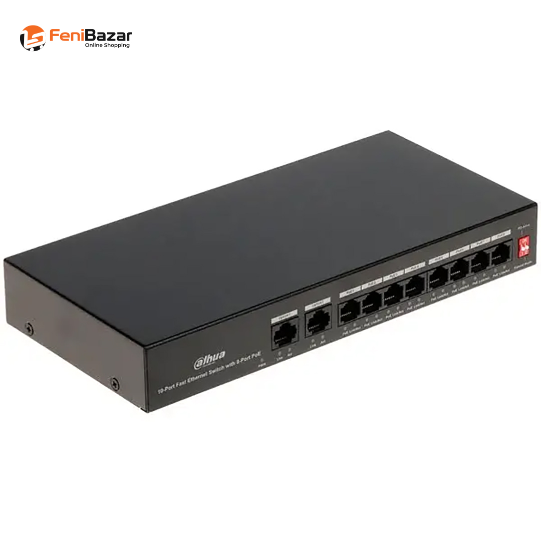 DAHUA DH-S3010-8ET2ET-60 10 PORT UNMANAGED DESKTOP SWITCH WITH 8 PORT POE