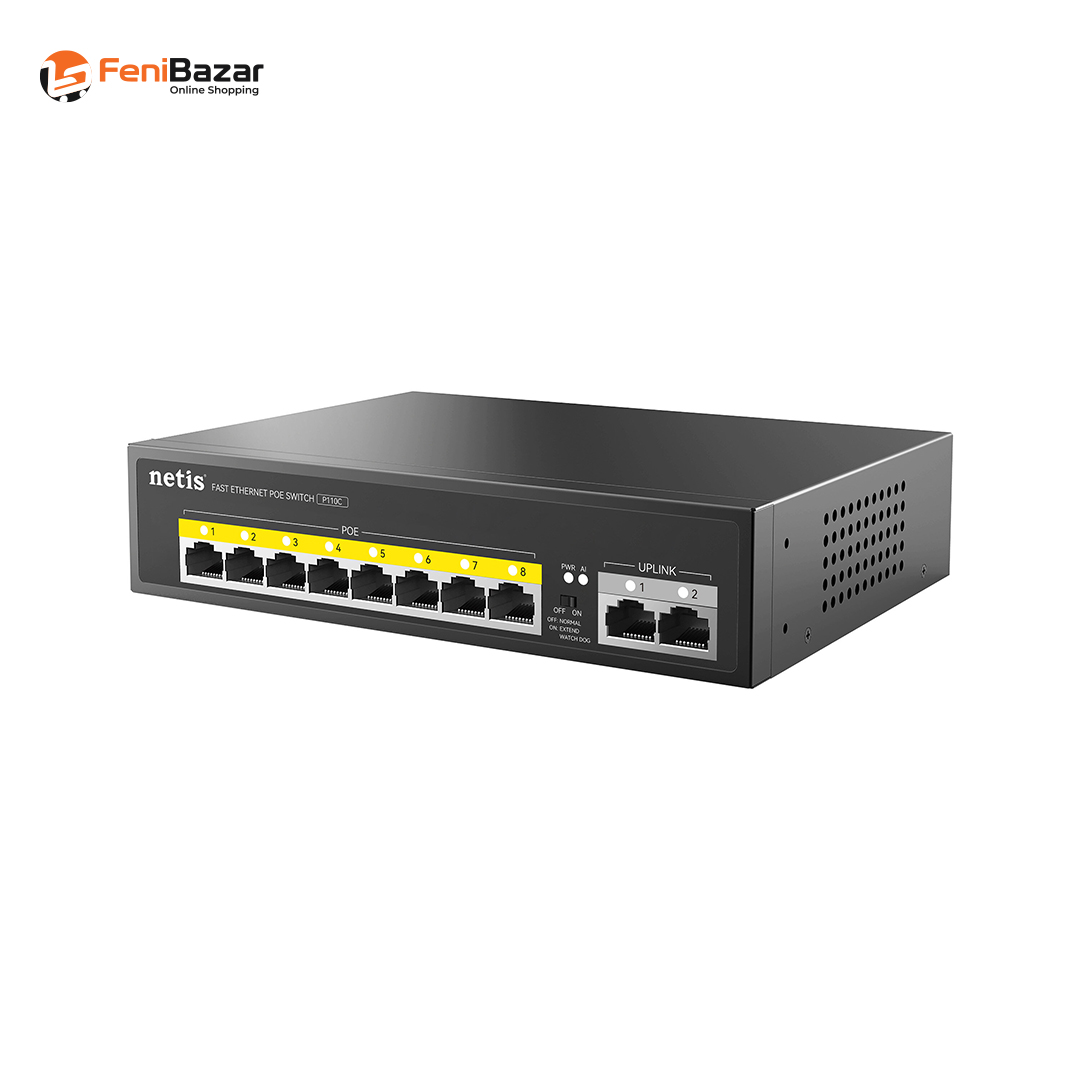 P110C 8POE+2RJ45 100M Standard POE Switch
